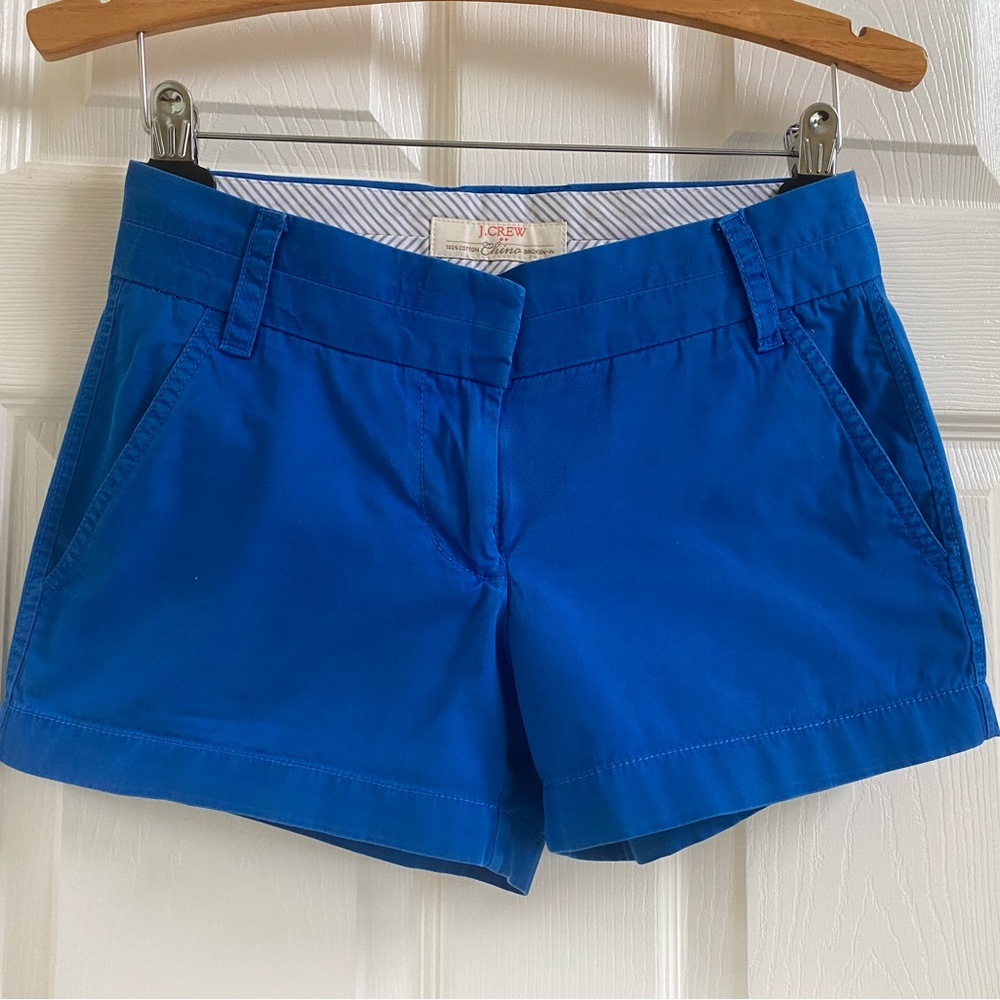 J. Crew Women’s 3” Chino Broken-In Shorts 00 Sea Blue